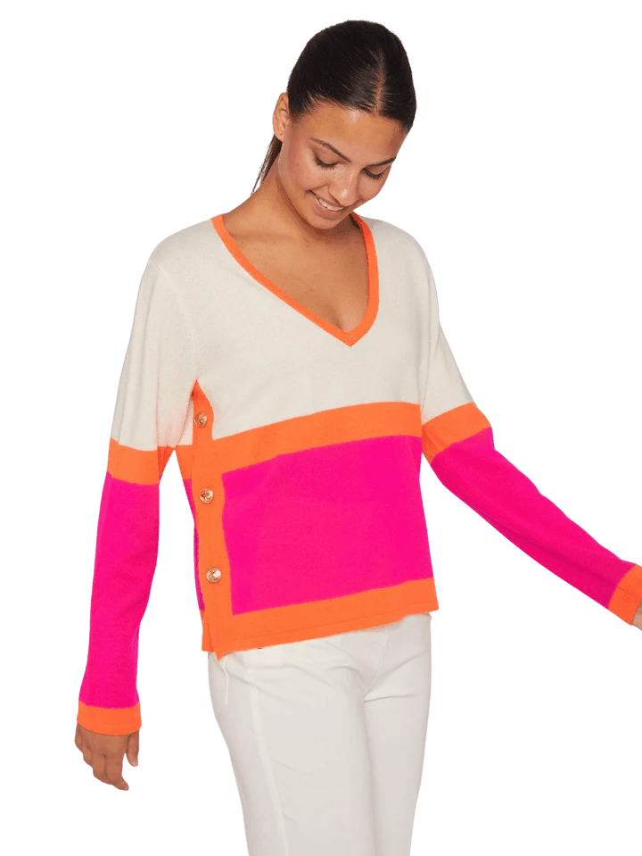 Color Block Knit Top - Lomie's