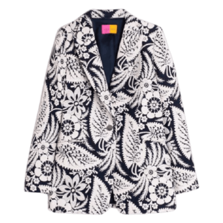 Katrina Floral Jacquard Jacket - Lomie's