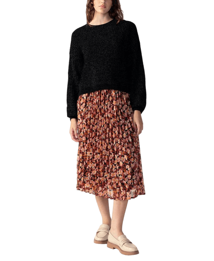 New Pleated Midi Skirt - Lomie's