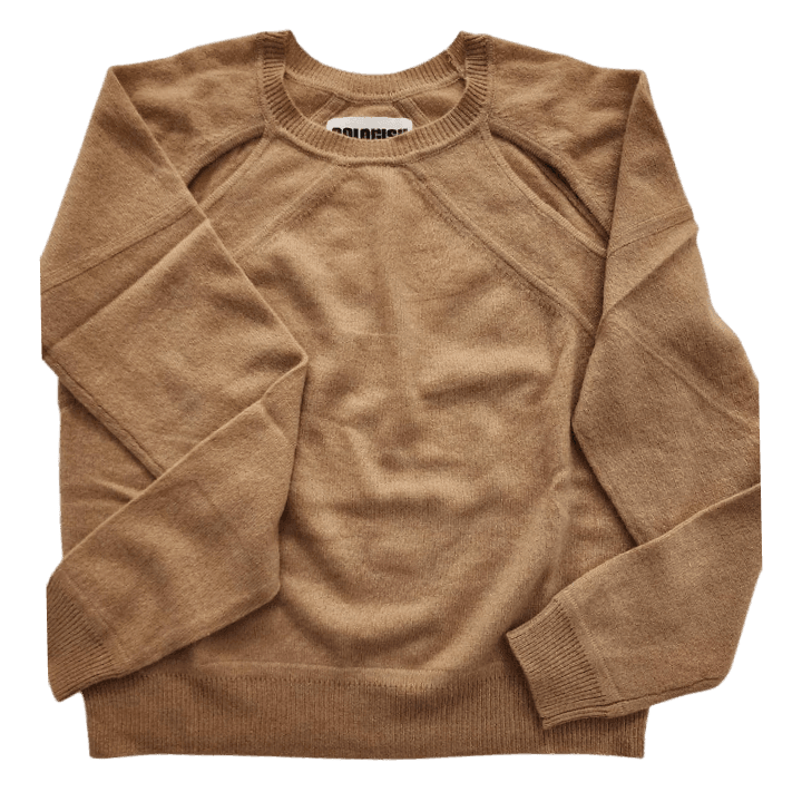 Palooza Cut Out Sweater in Camel - Lomie's