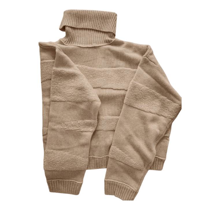 Plushy Stitch Roll Neck Sweater - Lomie's