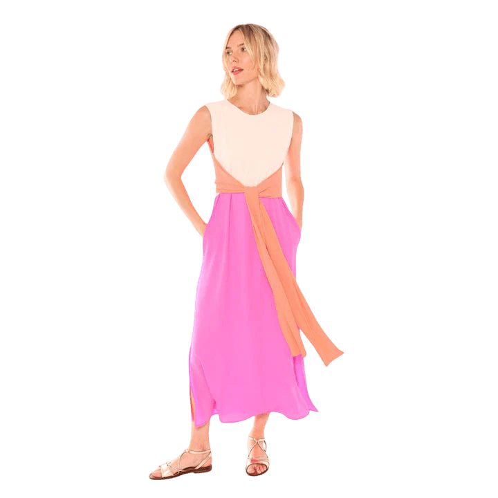 Tina Georgette Pink Dress - Lomie's