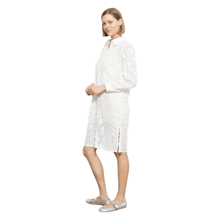 3D Lace Shirt Dress - Lomie's