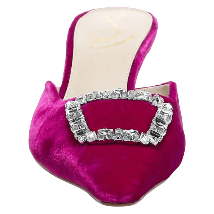 Brit Jewel Mule in Red Raspberry - Lomie's