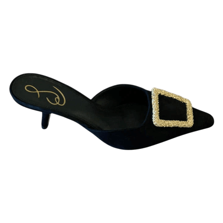 Brit in Black Luxe Kid Suede, - Lomie's