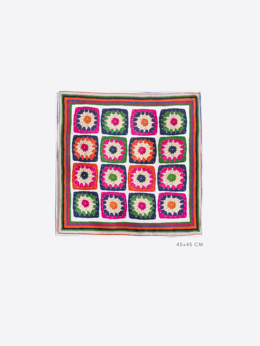 "Crochet" Silk Scarf