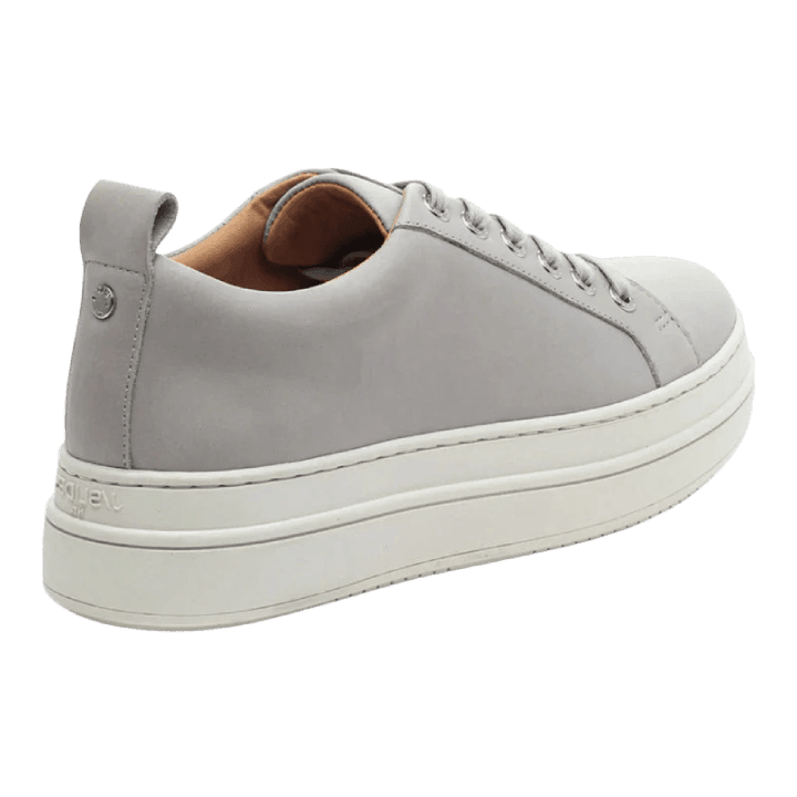 Grey Leather Noca Tennis Shoes - Lomie's