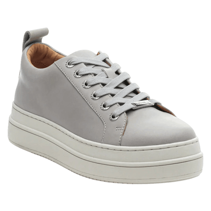 Grey Leather Noca Tennis Shoes - Lomie's