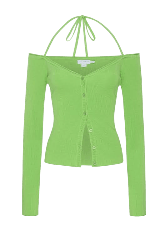 Stretch Rib Knit Off Shoulder Top - Lomie's