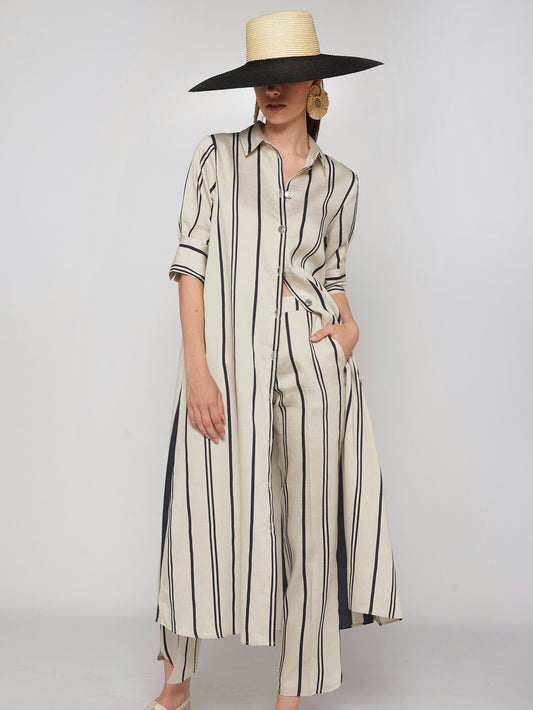Elba Striped Linen Dress