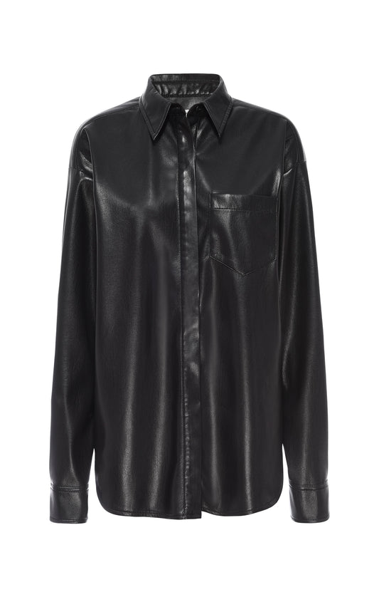 Faux Leather Good Shirt