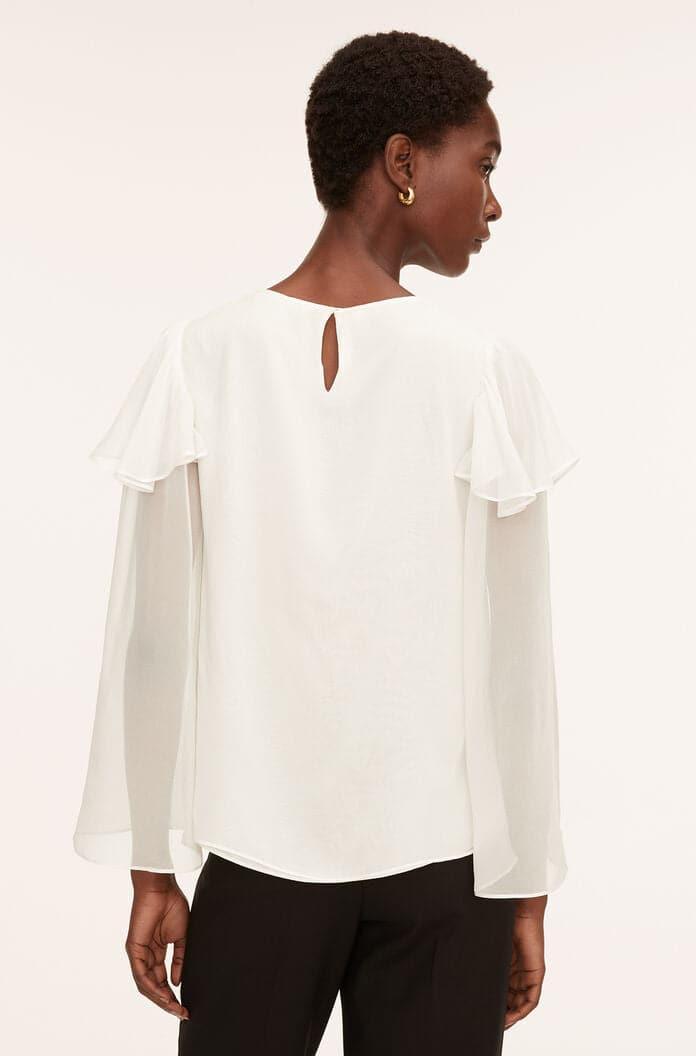 Silk Ruffled Chiffon Blouse - Lomie's