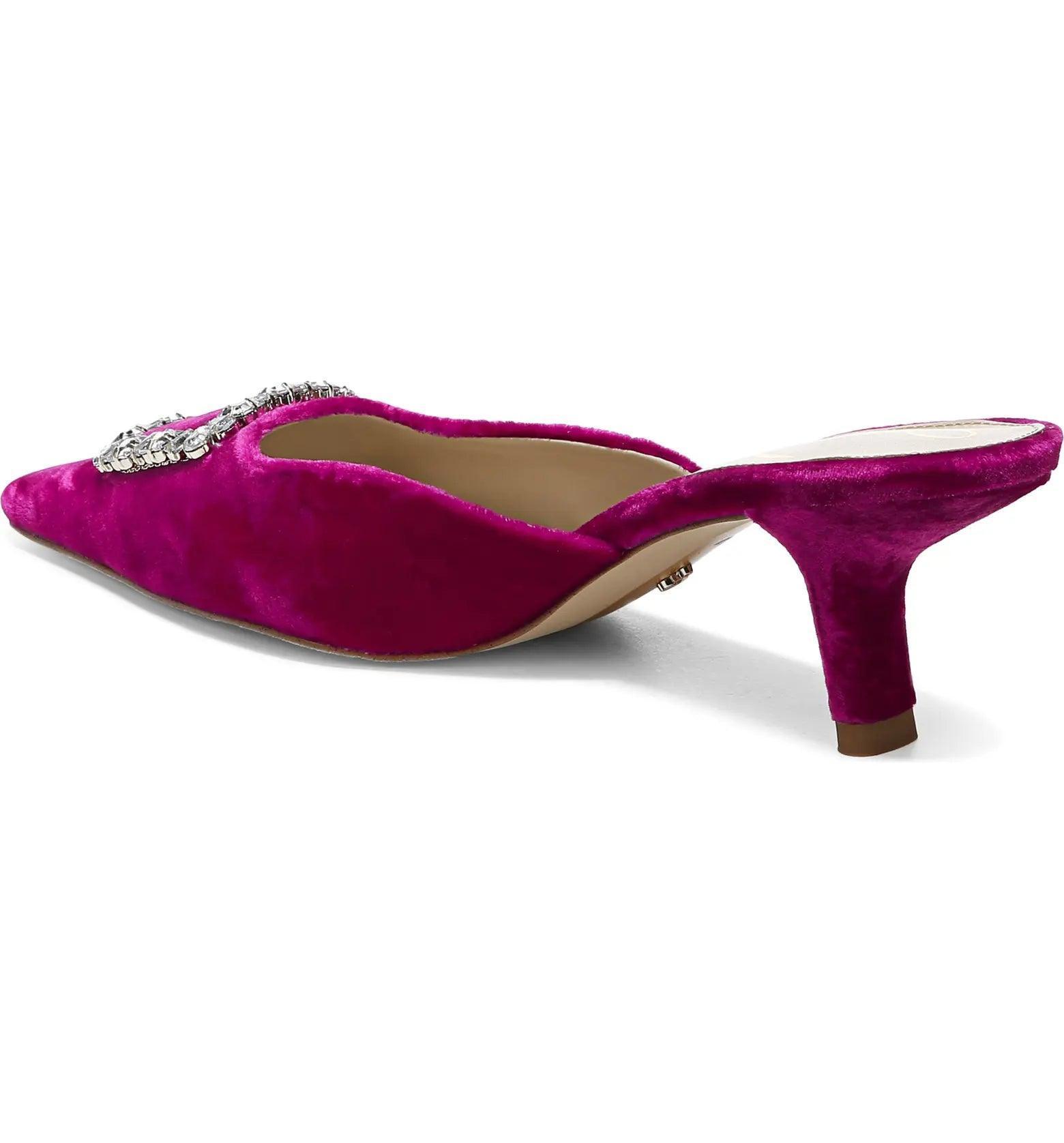 Brit Jewel Mule in Red Raspberry - Lomie's