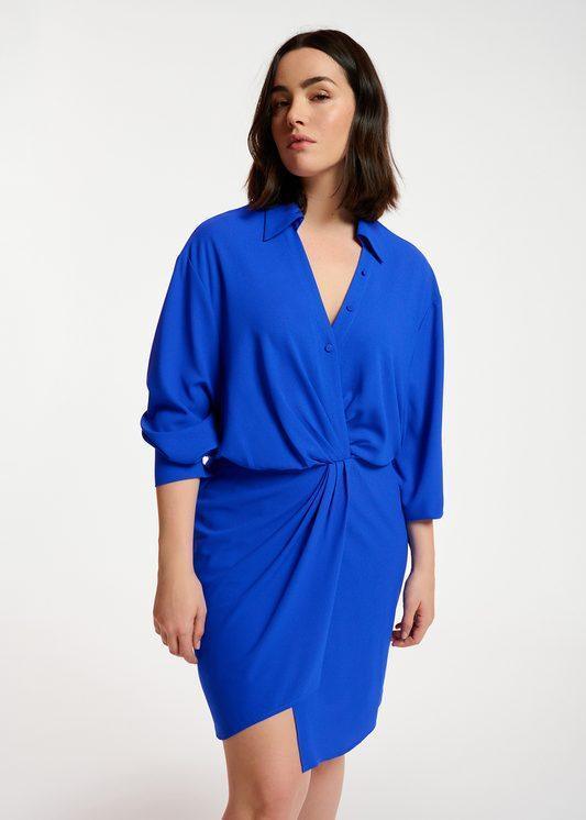 Dorsey Mini Dress with V-Neck - Lomie's