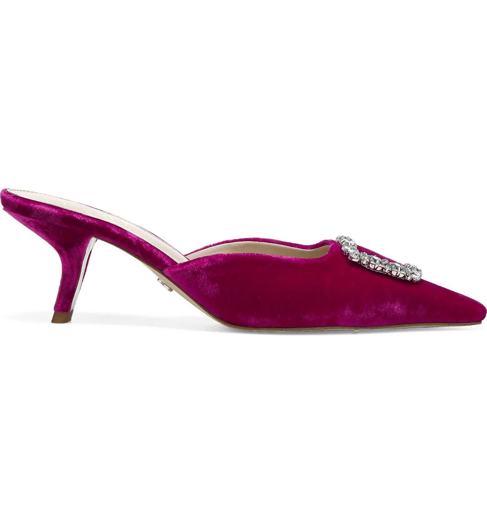 Brit Jewel Mule in Red Raspberry - Lomie's