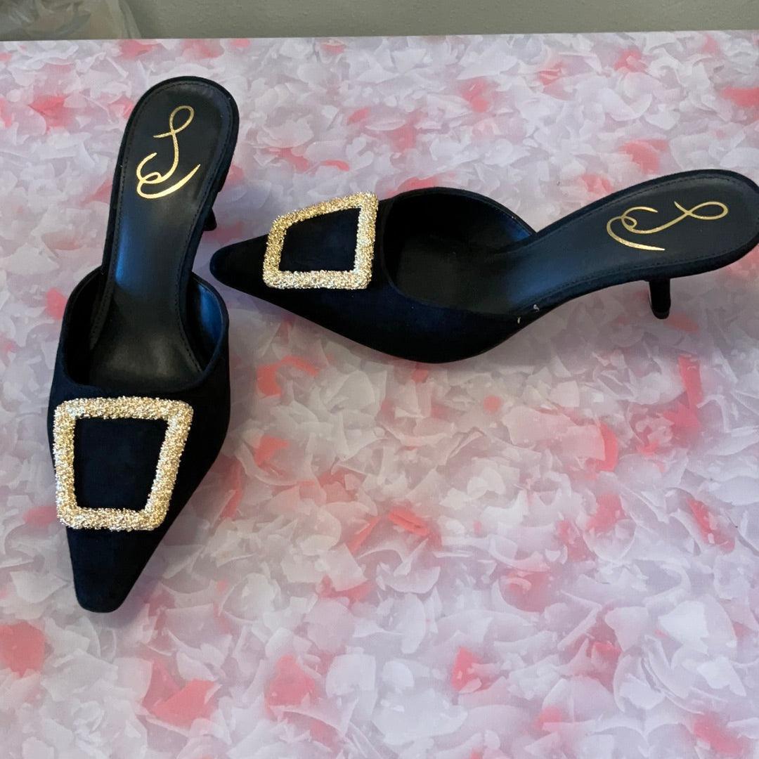 Brit in Black Luxe Kid Suede, - Lomie's